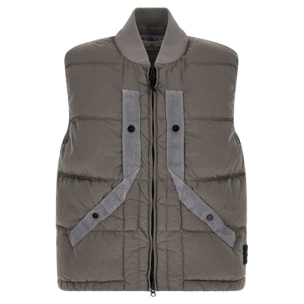 Stone Island Gray Polyamide Sleeveless Men's Jacket